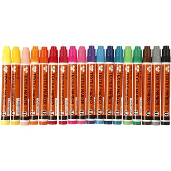 Rotuladores de tela - 18 unidades