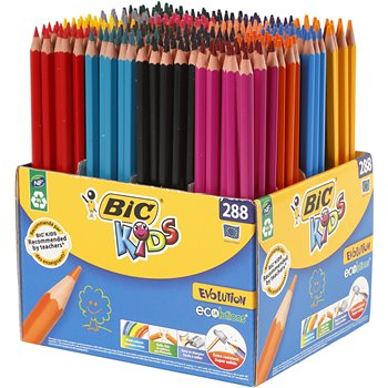 Lápices de colores Evolution BIC KIDS - 288 unidades