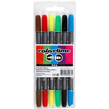 Rotuladores dobles Colortime - 6 unidades