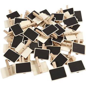Pinza de ropa con mini pizarra - 100 unidades