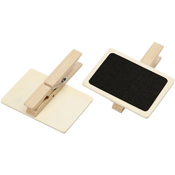 Pinza de ropa con mini pizarra - 100 unidades Pinza de ropa con mini pizarra - 100 unidades