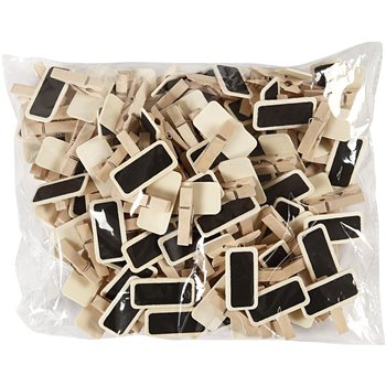 Pinza de ropa con mini pizarra - 100 unidades