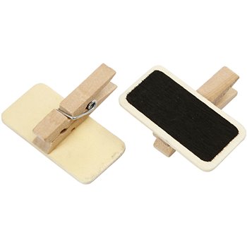Pinza de ropa con mini pizarra - 100 unidades