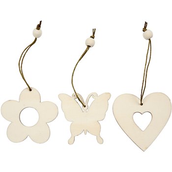 Ornamentos de madera - 200 unidades