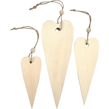 Ornamentos de madera - 3 unidades