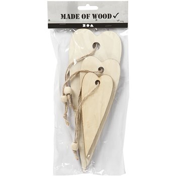 Ornamentos de madera - 3 unidades