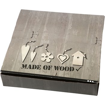 Ornamentos de madera - 100 unidades