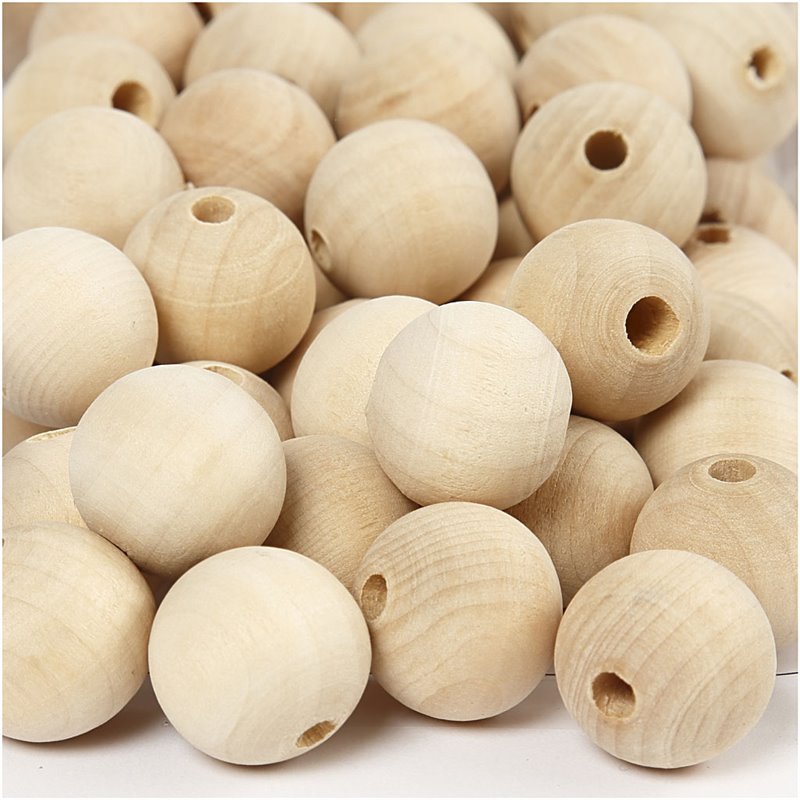cuentas de madera - 200 unidades