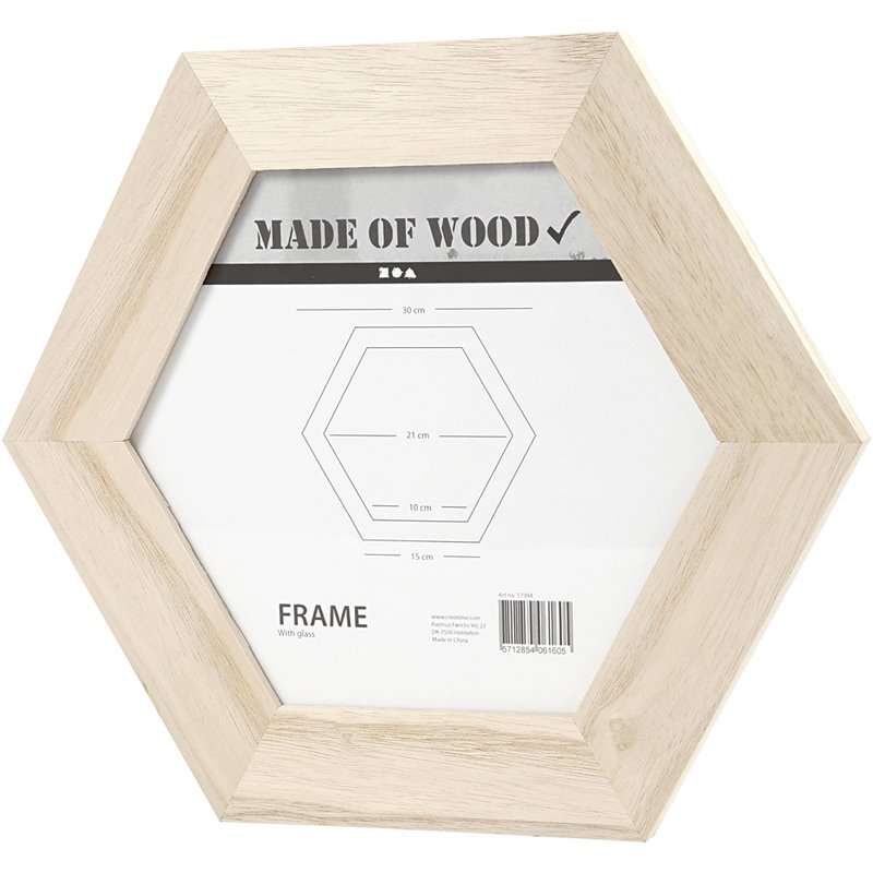 Marco de madera con cristal