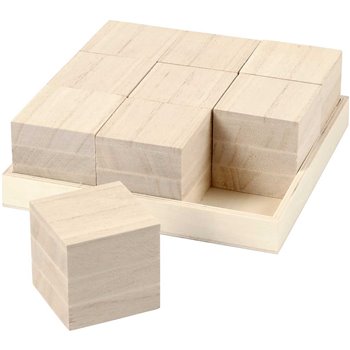 Cubos de madera - 9 unidades