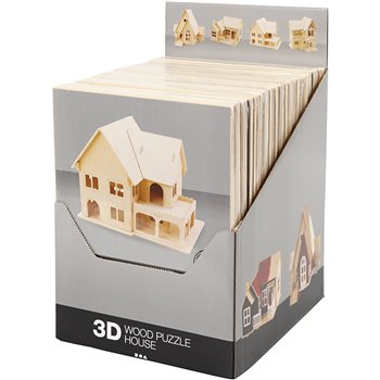Kit de construcción 3D de madera - 24 unidades