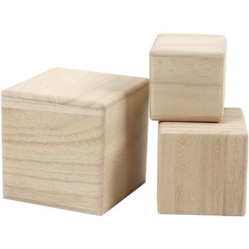 Cubos de madera - 3 unidades