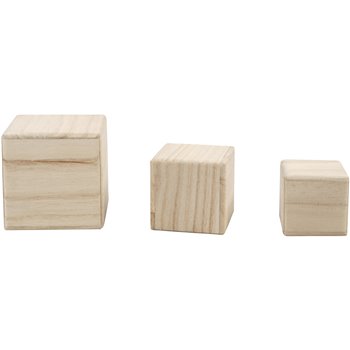 Cubos de madera - 3 unidades