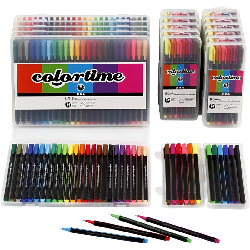 Colortime Fineliner  - 18 paquetes