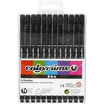 Colortime Fineliner  - 12 unidades