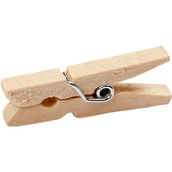 Mini pinza de madera - 30 unidades