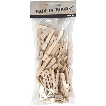 Pinza de madera - 50 unidades