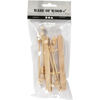 Esquís de madera - 3 par