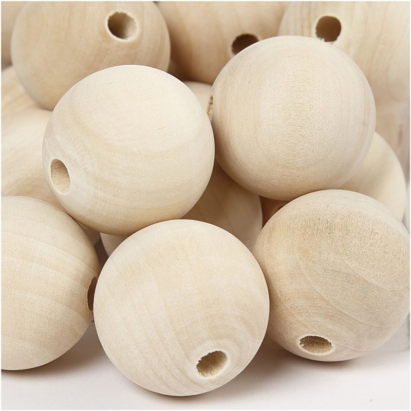 cuentas de madera - 50 unidades
