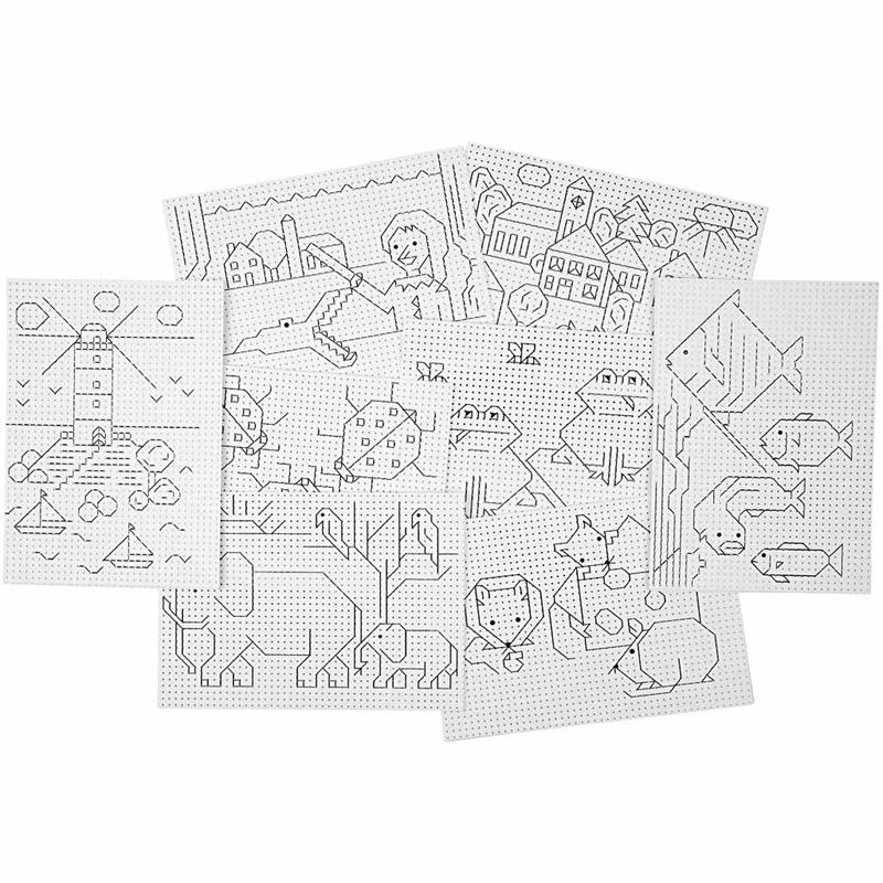 Cartulina de diseños para punto de cruz - 8x5 hoja