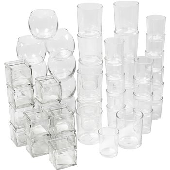 Porta velas de cristal - 72 unidades