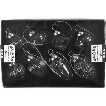 Decoraciones de cristal - 8 unidades