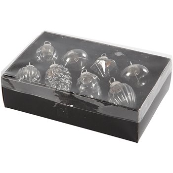 Decoraciones de cristal - 8 unidades