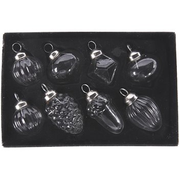 Decoraciones de cristal - 8 unidades