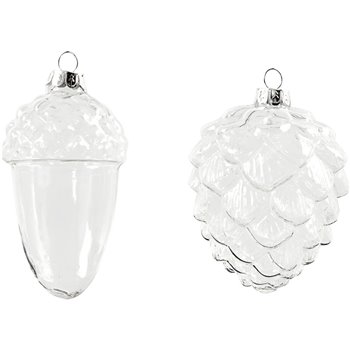 Decoraciones de cristal - 4 unidades