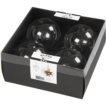 Bola colgante de cristal sin base - 4 unidades