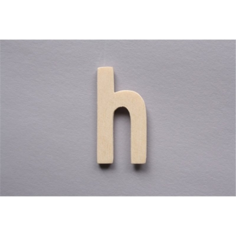 LETRA H 2.5CM  MADERA