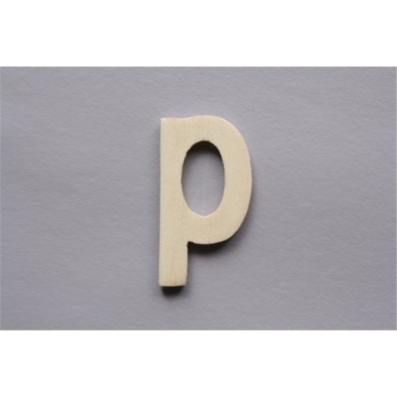 LETRA P 2.5CM MADERA