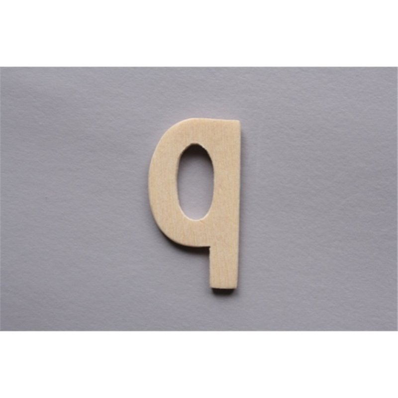 LETRA Q 2.5CM MADERA