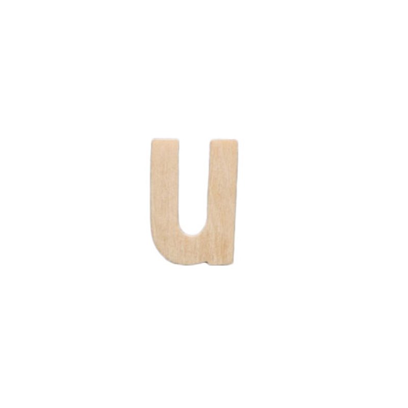 LETRA U 2.5CM MADERA