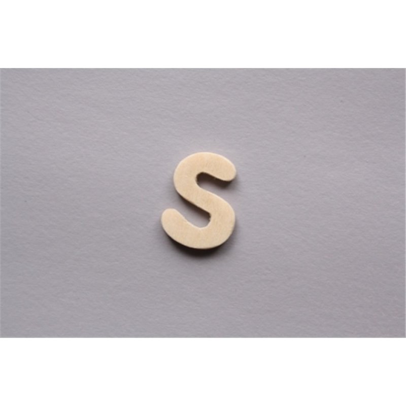 LETRA S 2CM MADERA