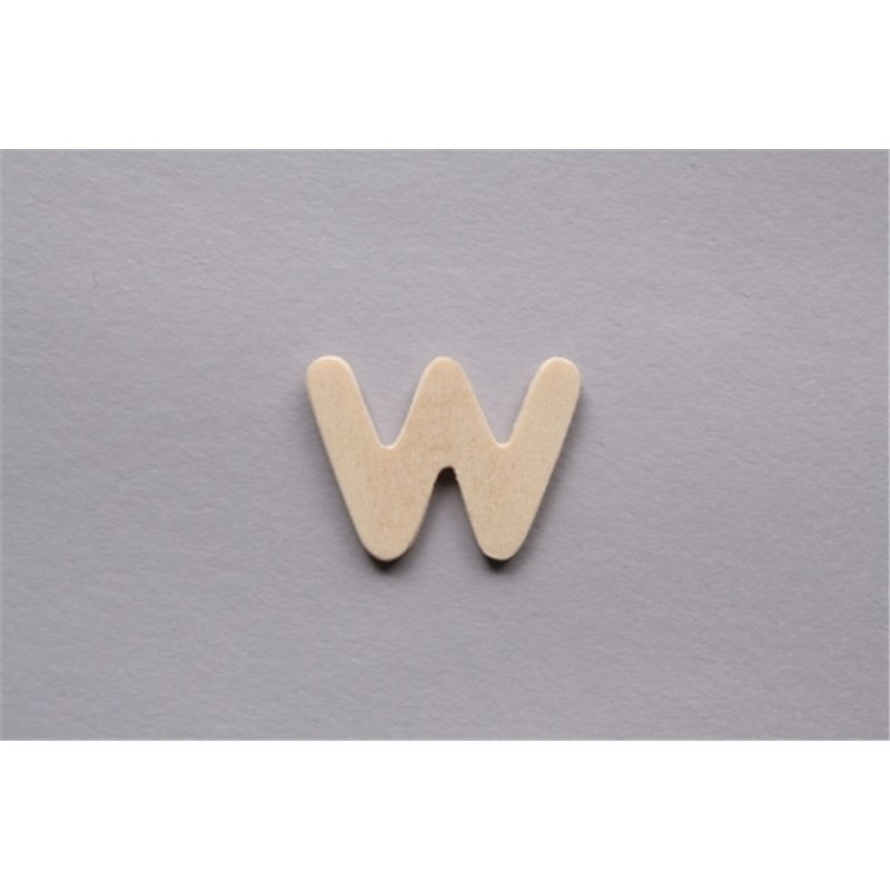 LETRA W 2CM MADERA