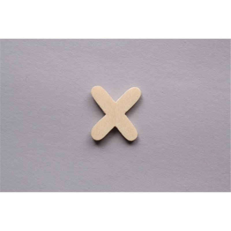 LETRA X 2CM MADERA