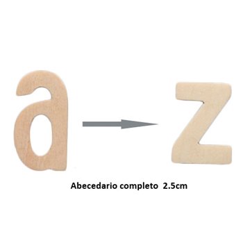 ABECEDARIO MADERA 2,5CM/12