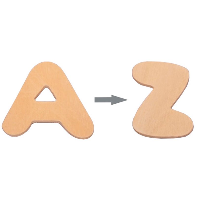 ALFABETO MADERA 4,5CM /12 DE CADA