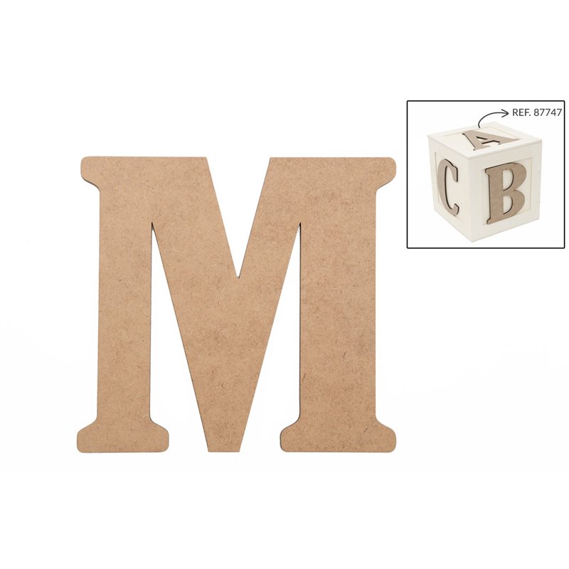 SET 6 LETRAS M 13.7X0.3CM DM