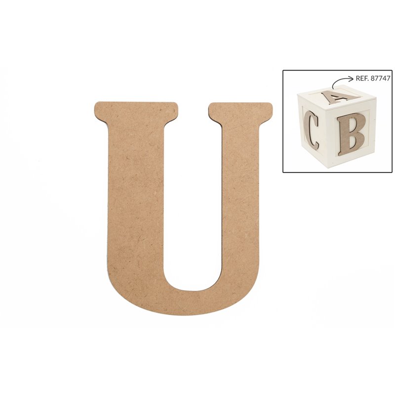 SET 6 LETRAS U 13.7X0.3CM DM