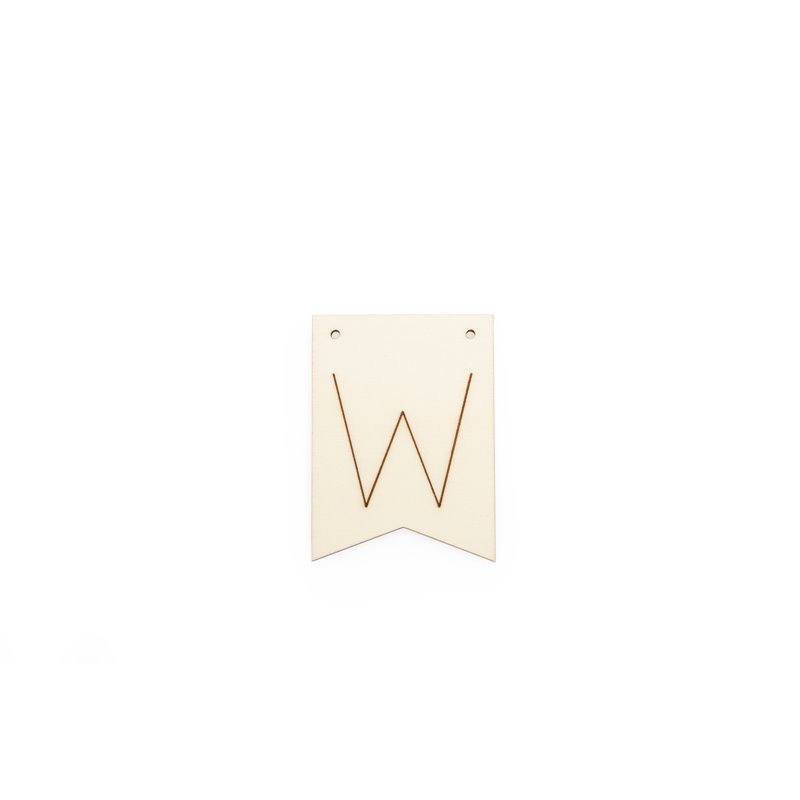 BANDEIRA COM LETRA W