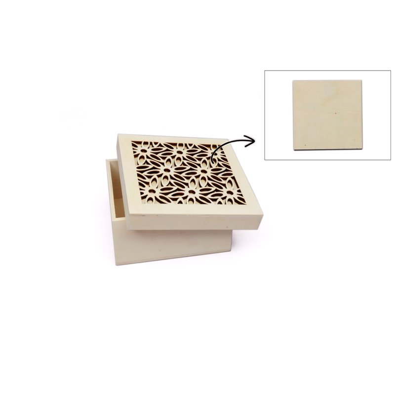 CAJA RECORTADA 16X16X8CM C/PLACA