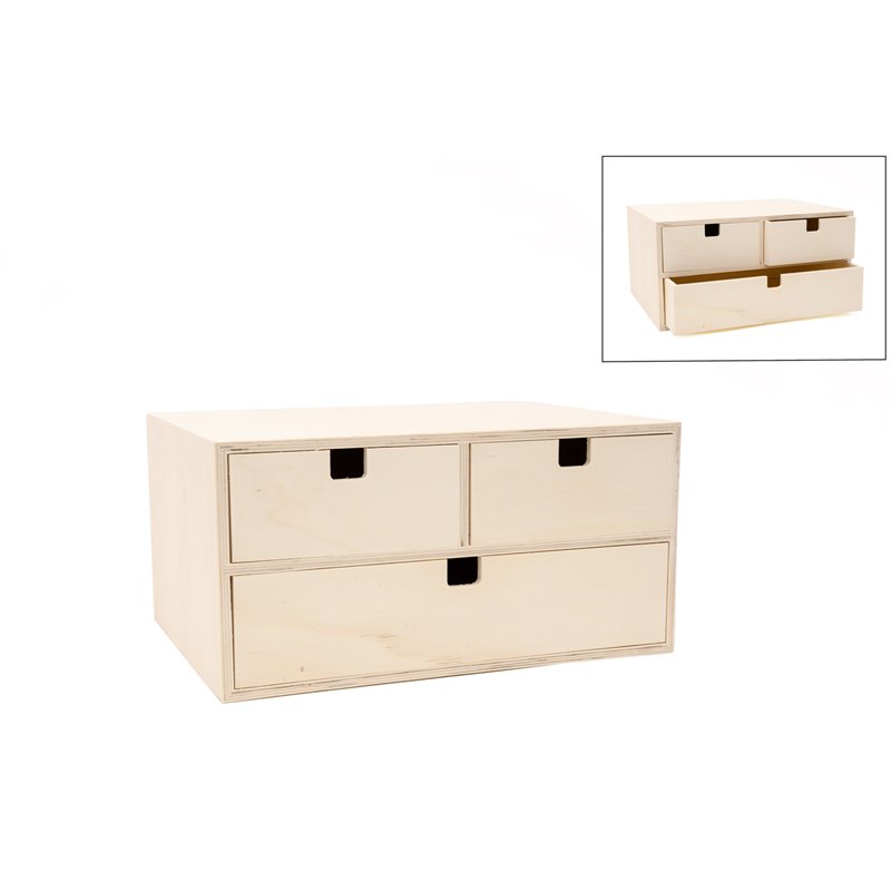 CAJAS 34X25X17CM C/3 CAJÓN