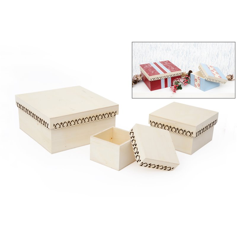 SET 3 CAJAS 25X25X12CM