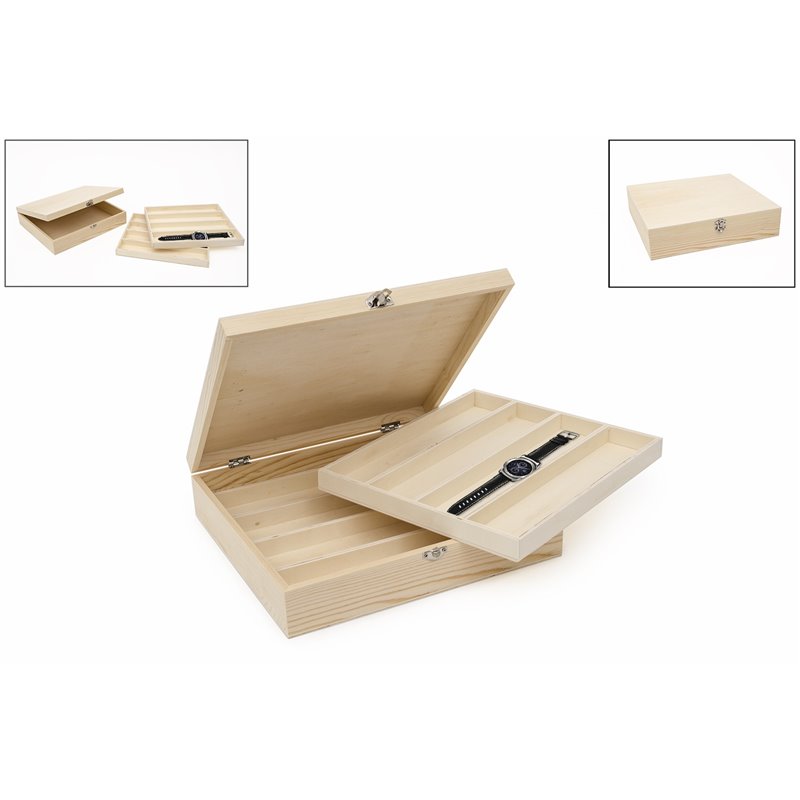 CAJA P/RELOJES DIV.2X4CM /  30X27X7CM CAJA P/RELOJES DIV.2X4CM /  30X27X7CM