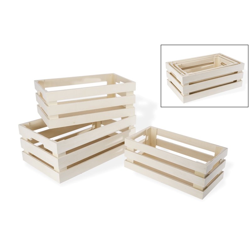 SET 3 CESTAS 50X31X19X1.2CM