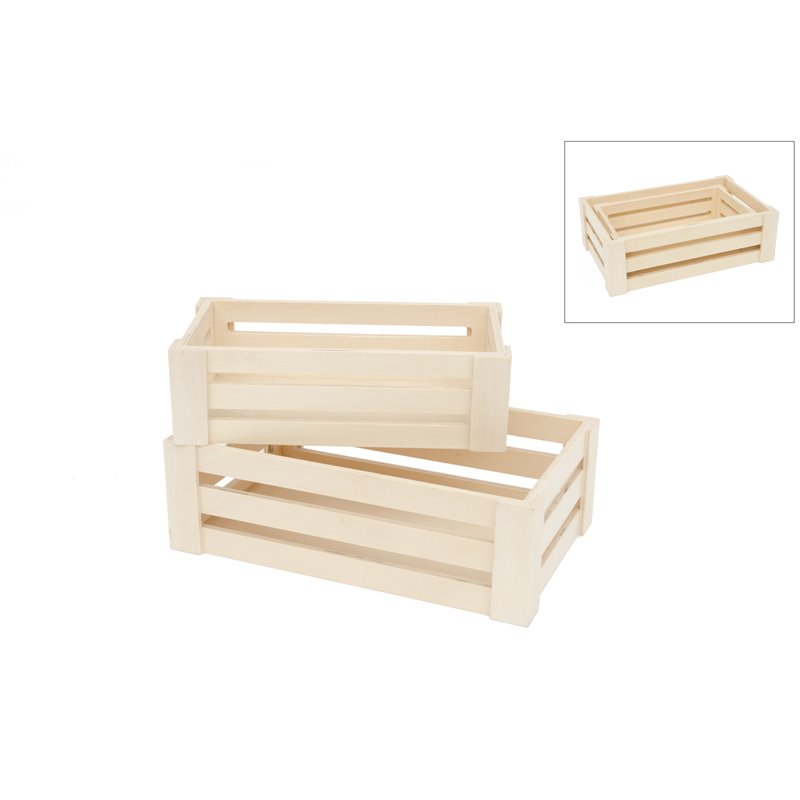 SET 2 CESTAS 27X16.5X8.5CM