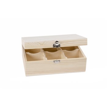 CAJA P/ TÉ 6DIV. 22X15X9M