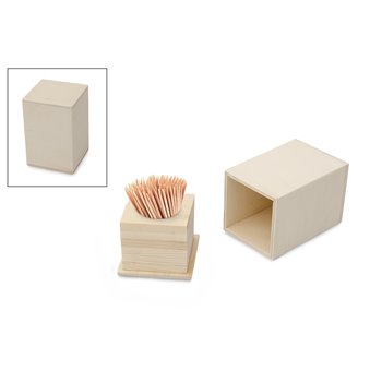 CAJA PALILLOS C/TAPA 6X6X9CM